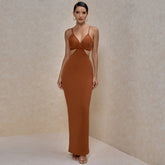 Strappy Exposed Waist Bandage Dress